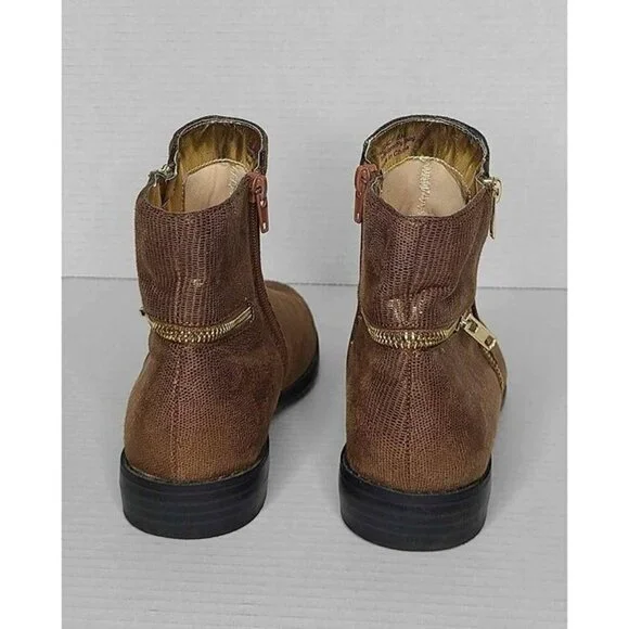 Bellini Legacy Bootie Brown Round Toe Size 8M - Picture 5 of 7